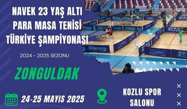 Masa tenisi şampiyonası Kozlu'da gerçekleştirilecek...